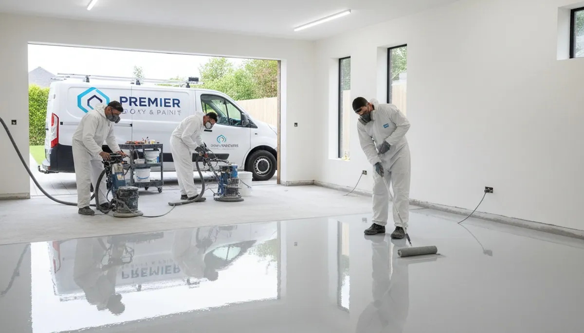 Professional epoxy garage floor coating in Mansfield, MA for durable residential and commercial spaces