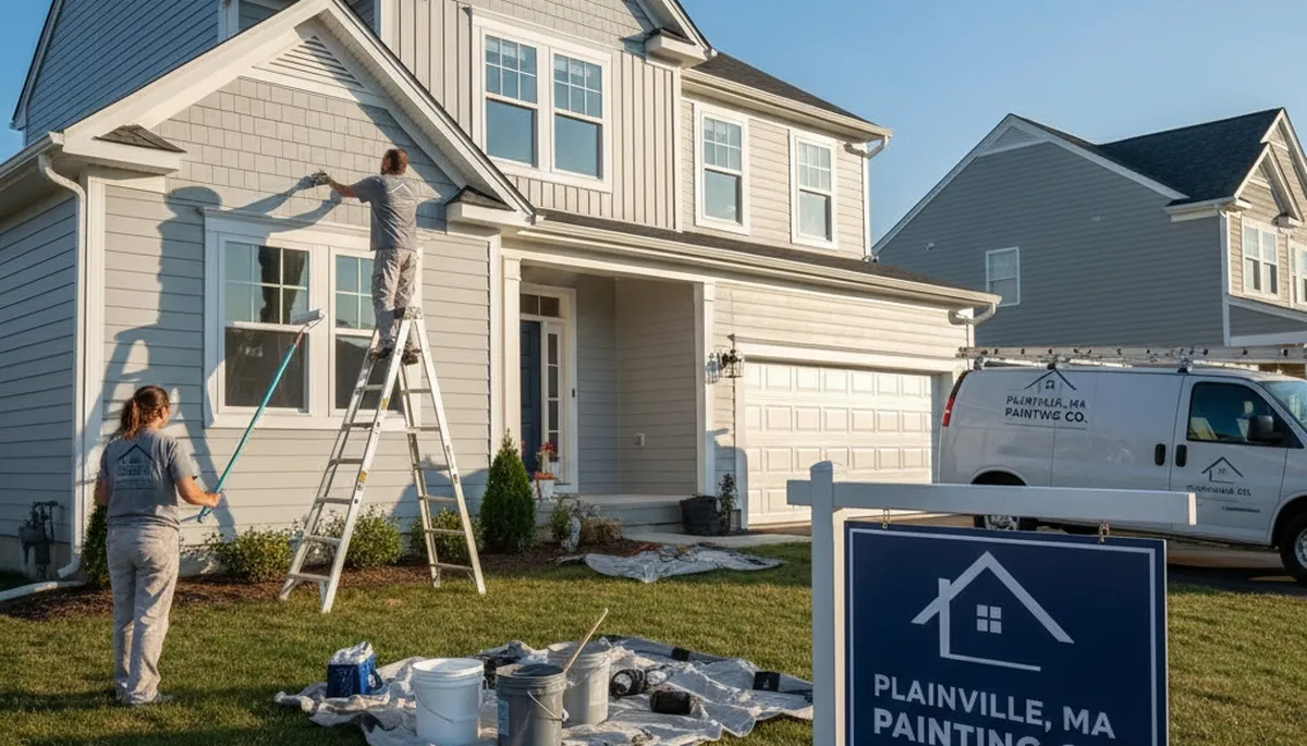 Professional house painters in Mansfield MA providing residential exterior and interior painting services