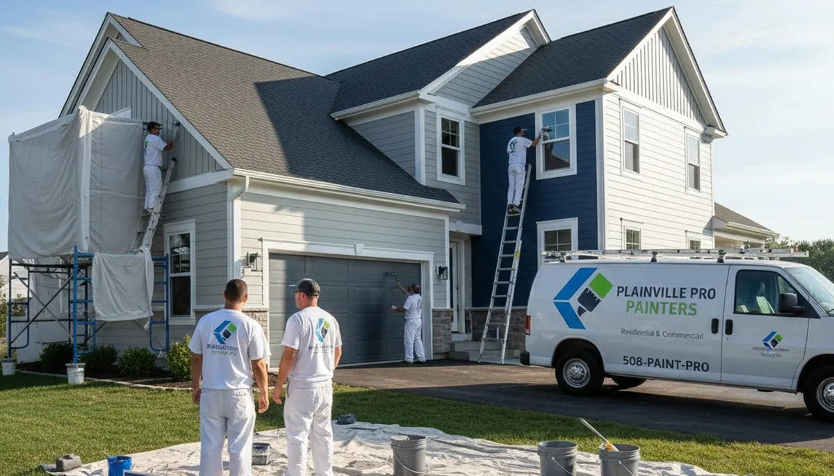 Professional house painters in Mansfield MA providing exterior and interior painting services