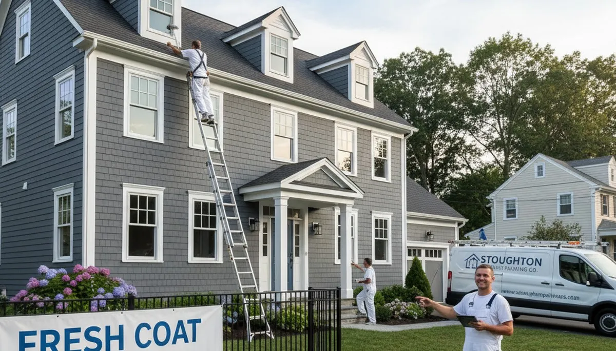 Professional house painting services in Mansfield MA by local painters | Exterior home repaint