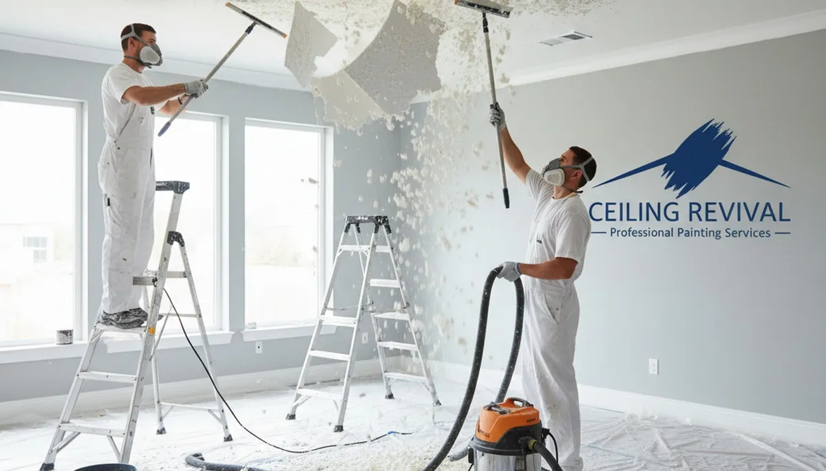 Professional popcorn ceiling removal and refinishing in Mansfield, MA home interior