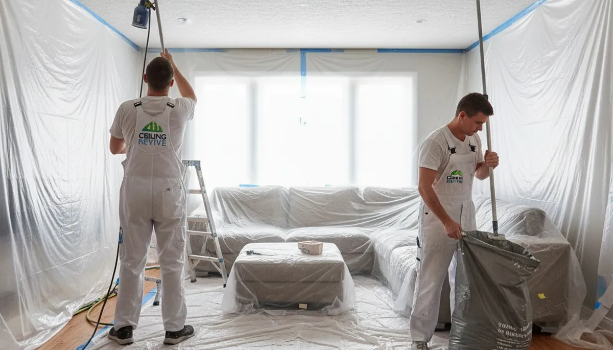 Professional popcorn ceiling removal and refinishing in Mansfield, MA home interior