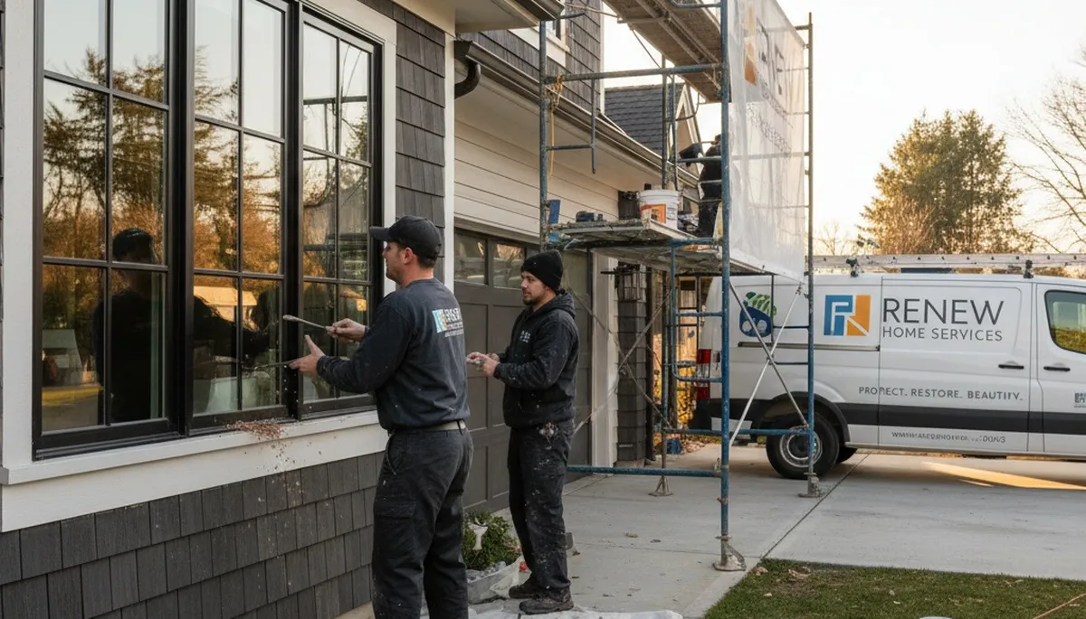 Professional wood rot repair on exterior siding by expert painters in Mansfield, MA